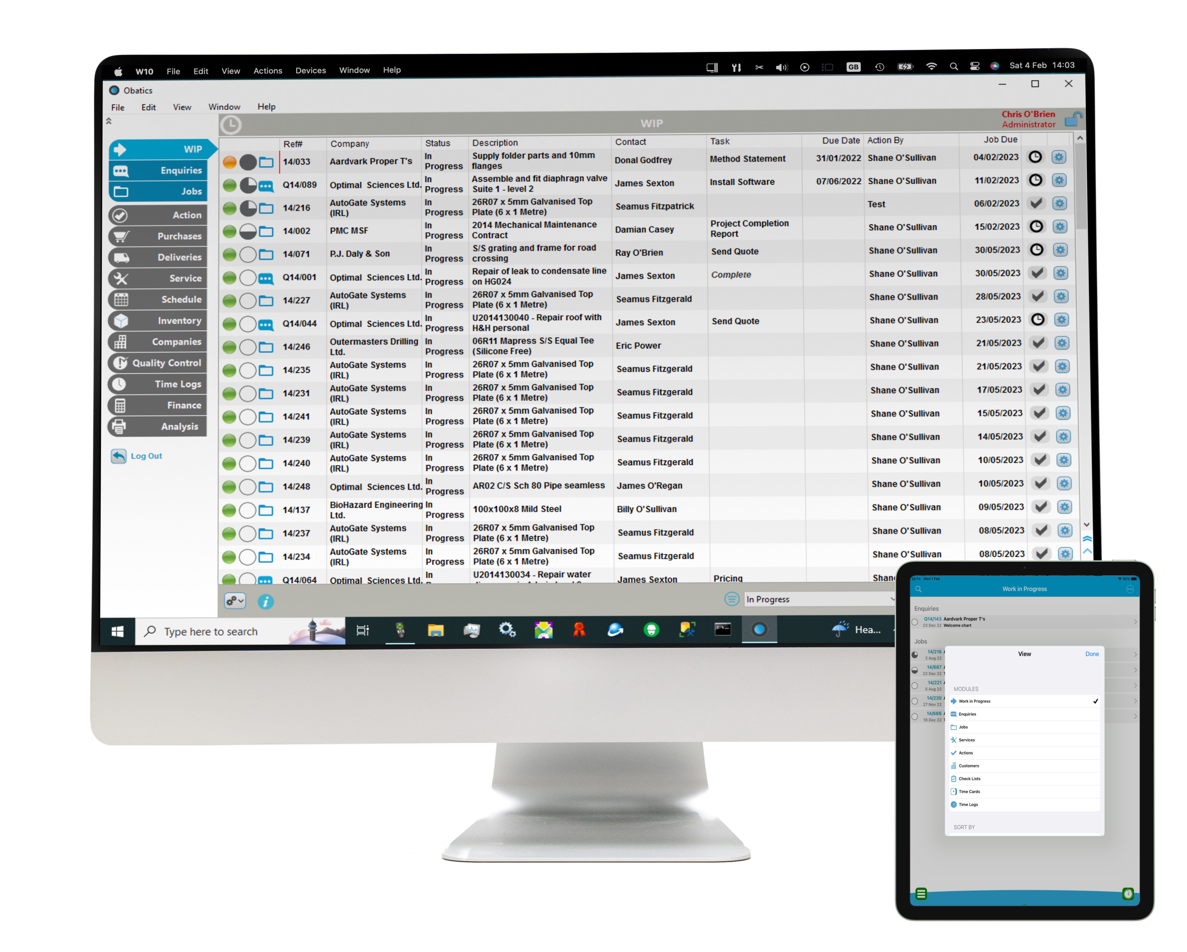 Obatocs DeskTop and iPad-WIP